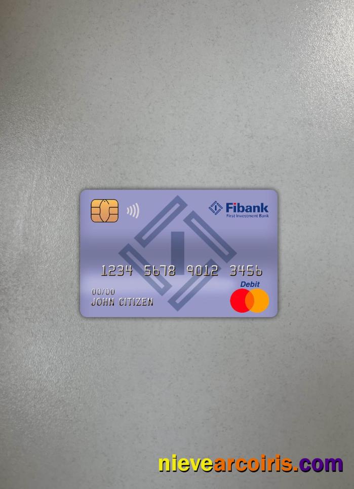 Bulgaria Fibank bank master debit card photolook